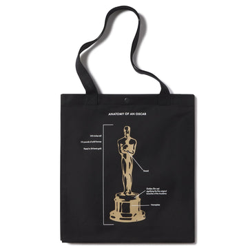 Black and gold canvas Anatomy of an Oscar Exclusive Shoulder Tote Bag